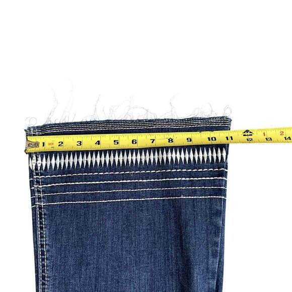 Cruel Girl Hannah Women 26L Denim Super Flare Dark Stonewash Embroidered Cowgirl - Picture 10 of 16